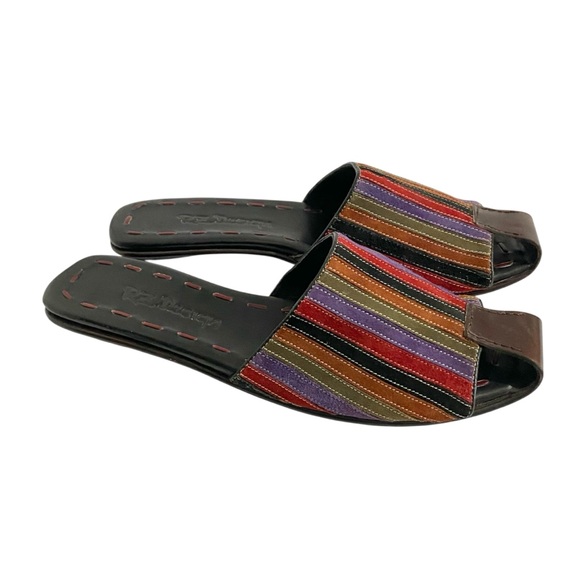 Robert Zur New Vintage 90s Leather Fisherman Slides Sandals 8.5 Designer Luxury - Picture 3 of 10